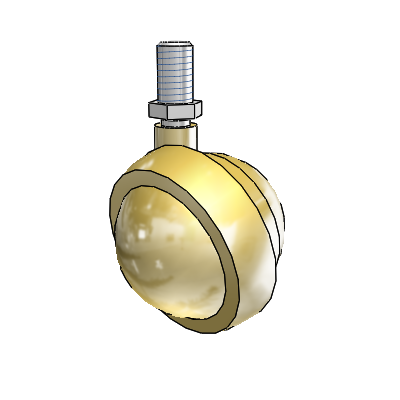 Threaded Stem Windsor Antique Swivel Ball Caster with 2 Wheel
