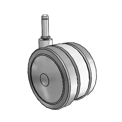 Softech Grip Ring Grey Swivel Caster with 3.937 Thermoplastic Elastomer Wheel