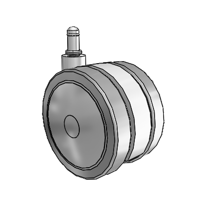 Softech Grip Ring Grey Swivel Caster with 3.937 Thermoplastic Elastomer Wheel