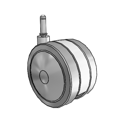 Softech Grip Ring Grey Swivel Caster with 4.921 Thermoplastic Elastomer Wheel