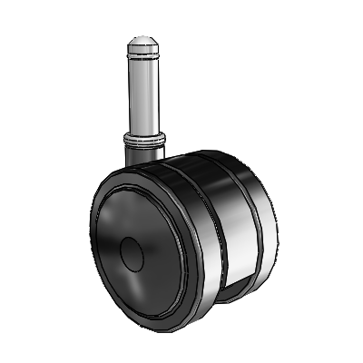 Softech Grip Ring Black Swivel Caster with 2.3622 Thermoplastic Elastomer Wheel