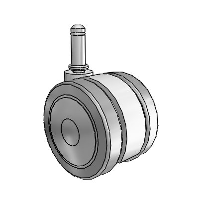 Softech Grip Ring Grey Swivel Caster with 2.9527 Thermoplastic Elastomer Wheel