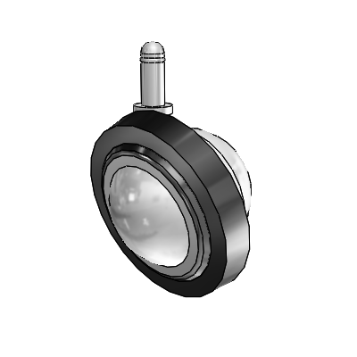 Grip Ring Unfinished Swivel Ball Caster with 3 Wheel