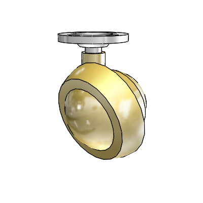 Top Plate Windsor Antique Swivel Ball Caster with 1.5 Wheel