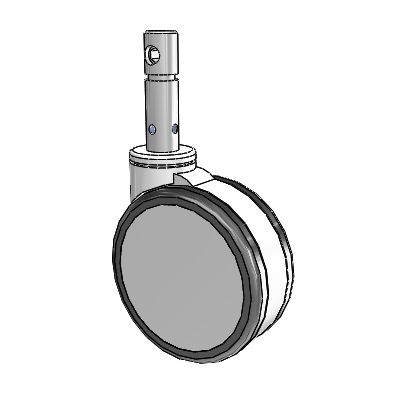 Primacy Twin Medical Bed Stem Swivel Caster with 6 x 2.5 Thermoplastic Urethane Wheel and Central Locking - Total Lock Brake