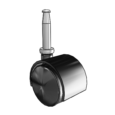 Source II Grip Neck Black Swivel Caster with 1.5748 Nylon Wheel