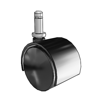 Source II Grip Ring Black Swivel Caster with 1.9685 Nylon Wheel