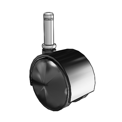 Source II Grip Ring Black Swivel Caster with 2.559 Nylon Wheel