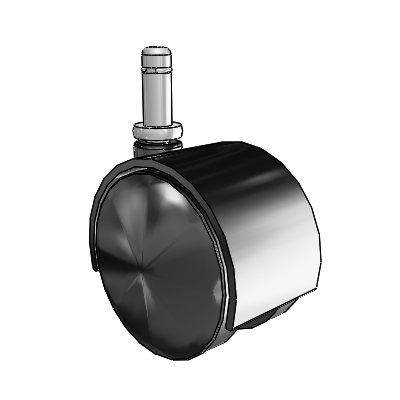 Source II Grip Ring Black Swivel Caster with 2.559 Nylon Wheel
