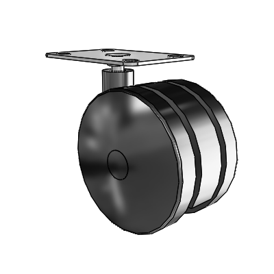 Ultima Top Plate Swivel Caster with 3.937 Wheel