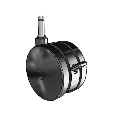 Roulette pivotante Ultima Grip Ring avec roue de 3,937 et frein