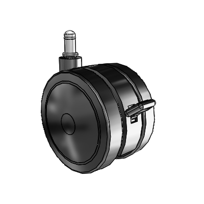 Ultima Grip Ring Swivel Caster with 3.937 Urethane Wheel and Brake