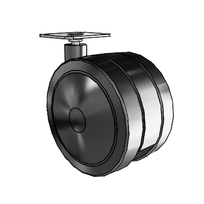 Ultima Top Plate Swivel Caster with 4.921 Urethane Wheel