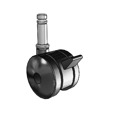 Ultima Grip Ring Swivel Caster with 1.9685 Wheel and Brake