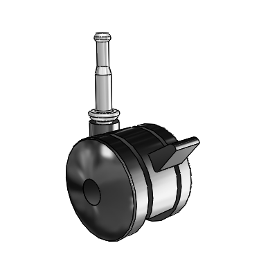Ultima Grip Neck Swivel Caster with 1.9685 Wheel and Brake