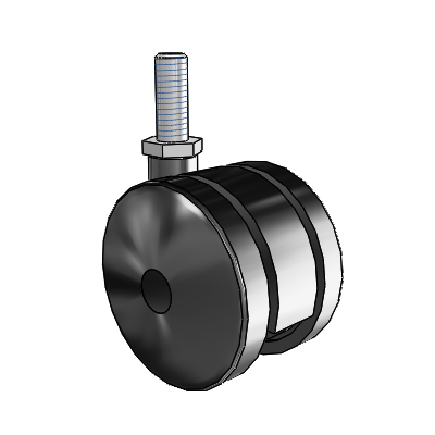 Ultima Threaded Stem Swivel Caster with 2.3622 Wheel