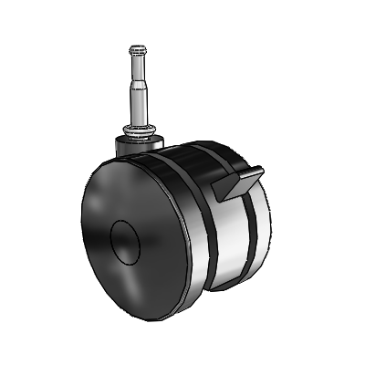 Ultima Grip Neck Swivel Caster with 2.9527 Wheel and Brake