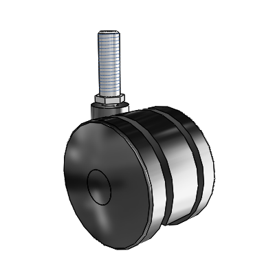 Ultima Threaded Stem Swivel Caster with 2.9527 Wheel