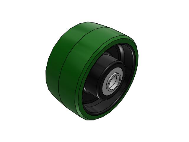 PX Polyurethane on Cast Iron 6 x 3 Wheel with Tapered Roller Bearing