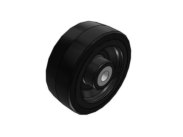 PX Polyurethane on Cast Iron 8 x 3 Wheel with Straight Roller Bearing