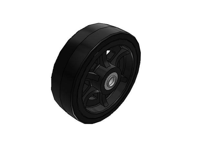 PX Polyurethane on Cast Iron 10 x 3 Wheel with Tapered Roller Bearing