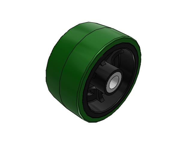 PX Polyurethane on Cast Iron 10 x 5 Wheel with Straight Roller Bearing
