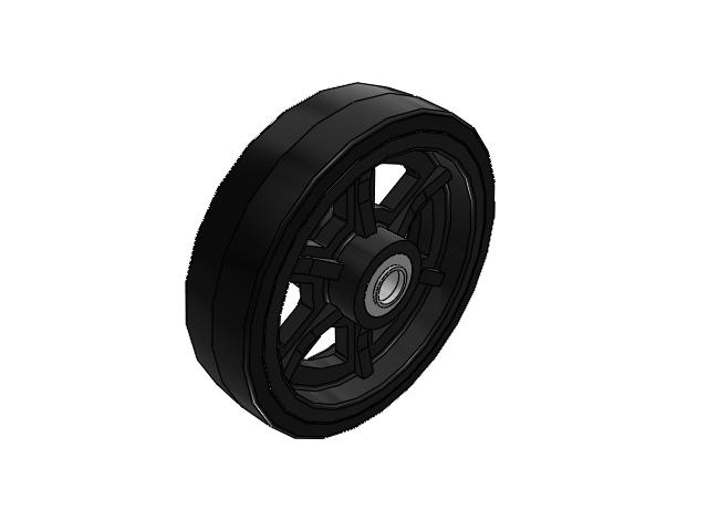 PX Polyurethane on Cast Iron 12 x 3 Wheel with Tapered Roller Bearing