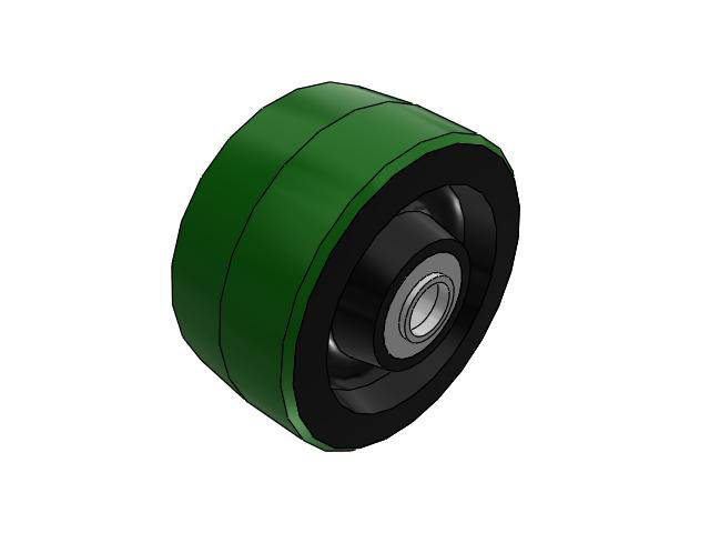 PY Polyurethane on Cast Iron 6 x 3 Wheel with Tapered Roller Bearing