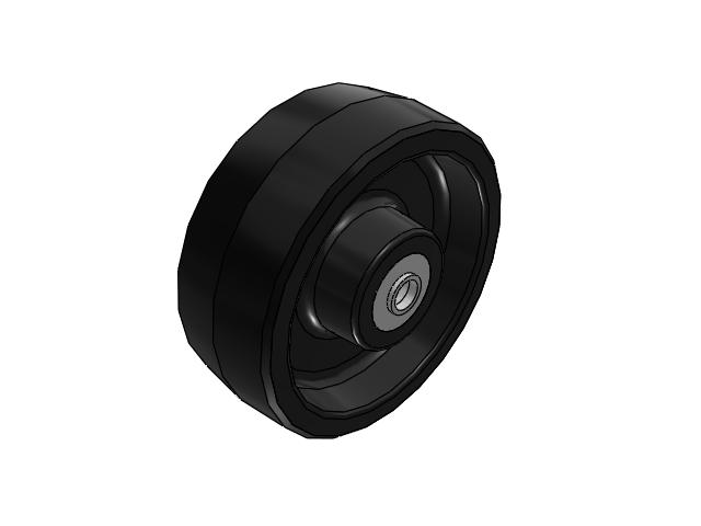 PY Polyurethane on Cast Iron 8 x 3 Wheel with Tapered Roller Bearing