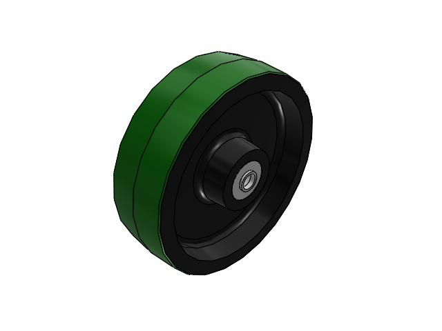 PY Polyurethane on Cast Iron 10 x 3 Wheel with Tapered Roller Bearing