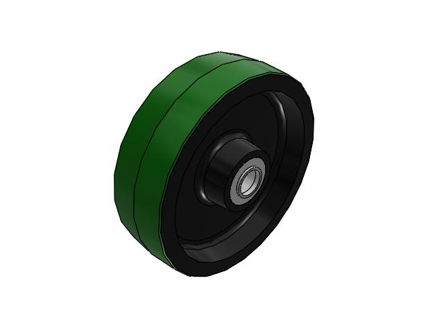 PY Polyurethane on Cast Iron 10 x 3 Wheel with Tapered Roller Bearing