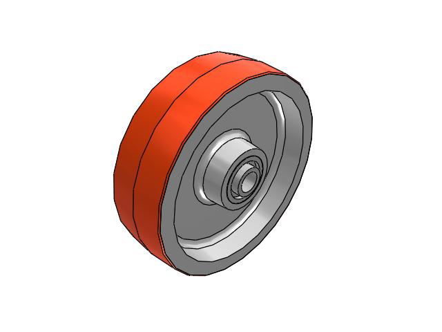 PY Polyurethane on Cast Iron 10 x 3 Wheel with Precision Ball Bearing