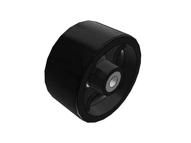 PY Polyurethane on Cast Iron 10 x 5 Wheel with Straight Roller Bearing
