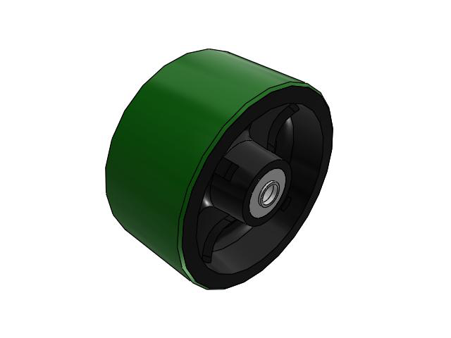 PY Polyurethane on Cast Iron 10 x 5 Wheel with Tapered Roller Bearing
