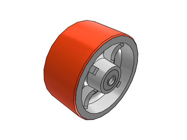PY Polyurethane on Cast Iron 10 x 5 Wheel with Tapered Roller Bearing