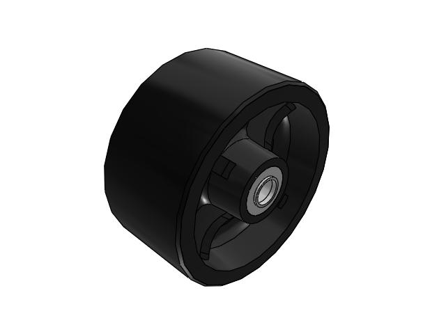 PY Polyurethane on Cast Iron 10 x 5 Wheel with Tapered Roller Bearing