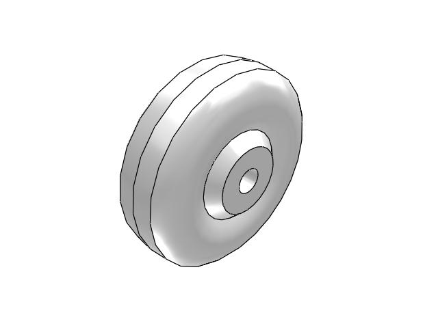 RW Wheels 4 x 1-3/8 with Plain Bore Bearing
