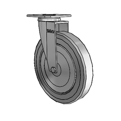 Razer Top Plate Swivel Caster with 5 x 0.8750 Grey TPR Wheel