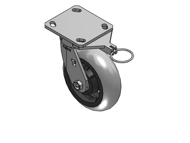 170 Series Top Plate Swivel Caster with 6 x 2 Grey Tread on Grey Core XP - X-treme Plus Solid Polyurethane Wheel