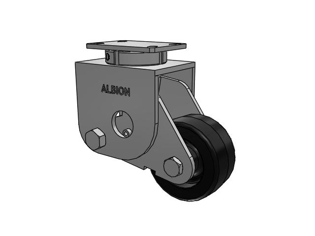 S310 Series Kingpinless Top Plate Swivel Caster with 6 x 3 Black Phenolic Resin TM - Phenolic Wheel