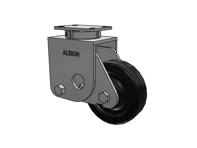 S310 Series Kingpinless Top Plate Swivel Caster with 8 x 2.5 Black Phenolic Resin TM - Phenolic Wheel