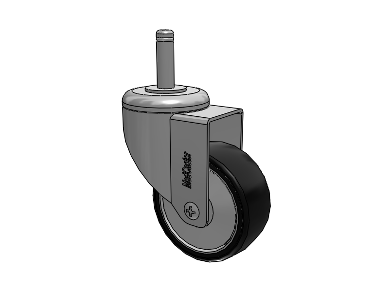 Stainless Steel Grip Ring Stem Swivel Caster with 3 x 1.25 Polyurethane TPU Wheel