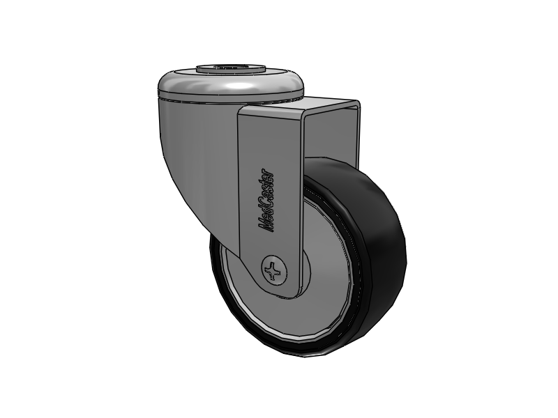 Stainless Steel Hollow Kingpin Caster with 3 x 1.25 Polyurethane TPU Wheel