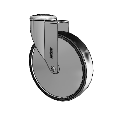 Stainless Steel Hollow Kingpin (Unassembled Caster) Swivel Caster with 6 x 1.25 Polyurethane TPU Wheel