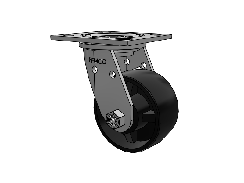 E-line Stainless Steel Swivel Caster with 4 x 2 Polypropylene HD Wheel