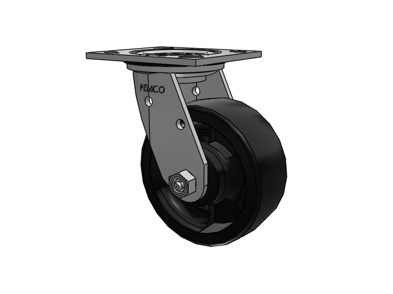 E-line Stainless Steel Sealed Swivel Caster with 5 x 2 High-Temp Nylon Wheel