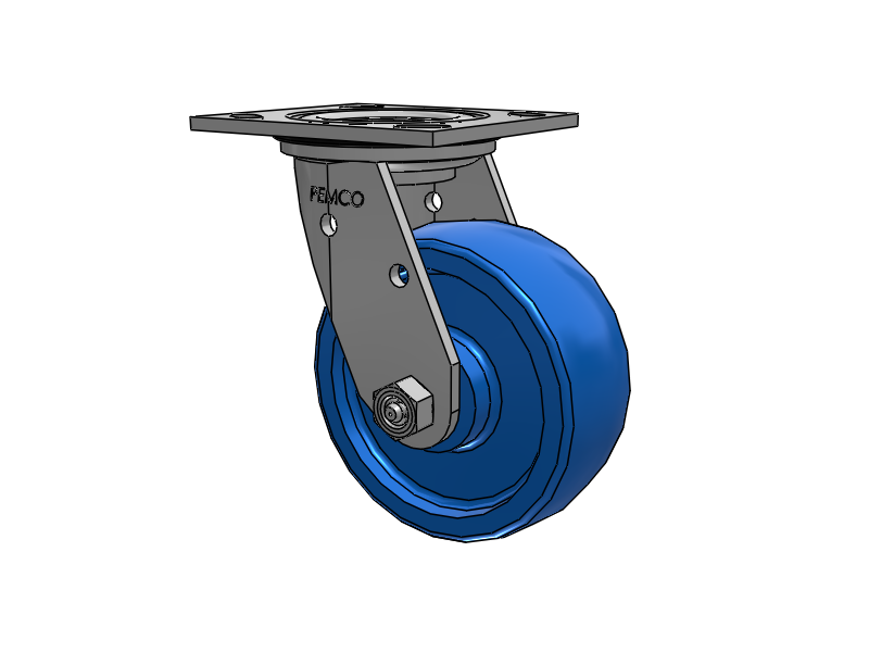 E-line Stainless Steel Sealed Swivel Caster with 5 x 2 Solid Polyurethane K Wheel