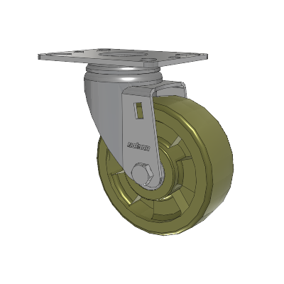 Heatwave Top Plate Swivel Caster with 4 x 1.5 Wheel