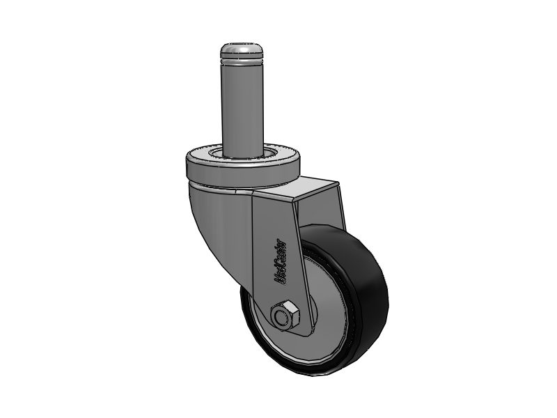 Stainless Steel Hospital Grip Ring Stem Caster with 3 x 1.25 Polyurethane TPU Wheel
