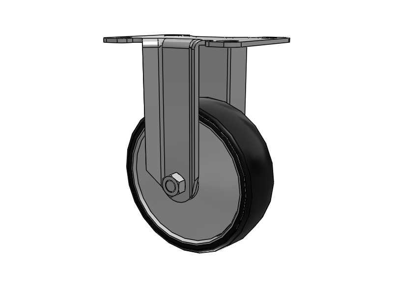 Roulette rigide en acier inoxydable pour plate-forme d'hôpital, équipée de 4 roues en polyuréthane (TPU) de 1,25